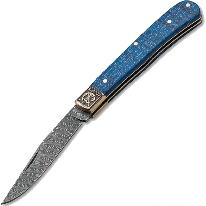 Складной нож BOKER TRAPPER UNO ANNUAL 2021 CHAD NICHOLS RIPPLE DAMASCUS 1132021DAM BK1132021DAM